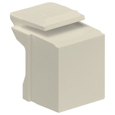 Leviton QuickPort Snap-In Connector Blank (10 Pack), Light Almond